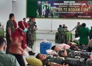 Peringatan HUT Kodam I/BB Ke-72, Korem 033/WP Gelar Donor Darah