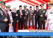 Ketua Fraksi PDI-P Lis Darmansyah dan Gubernur Kepri Ikuti Rangkaian Upacara HUT TNI Ke- 77