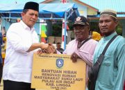 Ansar Hadir Doa Selamat Renovasi Rumah Masyarakat Suku Laut di Tanjung Kelit, Kabupaten Lingga