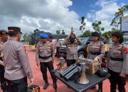 Operasi Mantap Brata, Kapolres Bintan Cek Kendaraan Dinas dan Peralatan Dinas Operasional 