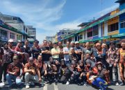 Tiga Pilar Kebersamaan & Kombesgor Goro Bersihkan Area Taman Tugu Sirih