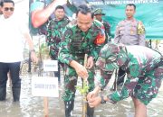 Cegah Abrasi, Satgas TMMD 119 Kodim 0315/TPI Tanam Ribuan Bibit Mangrove