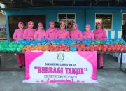 Ketua Bhayangkari Cabang Bintan Turun Lapangan Bagikan Takjil dan Sembako