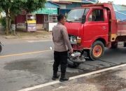 Laka Lantas Lori Seret Sepeda Motor, Pengendara Terpental