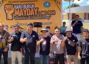 Personil Polres Bintan Kawal Peringatan Hari Buruh Internasional Kabupaten Bintan