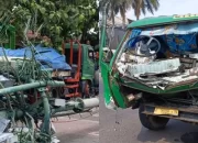 Dum Truk Proyek Milik Kementerian PUPR Tabrak Tiang Listrik di Tanjungpinang