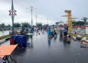 Angin Kencang Terjang Ratusan Tenda Bazar UMKM Laman Tugu Sirih Tanjungpinang