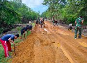 Program TMMD Kodim 0315 Tanjungpinang Selesaikan Pembukaan Akses Jalan Desa Panggak Laut