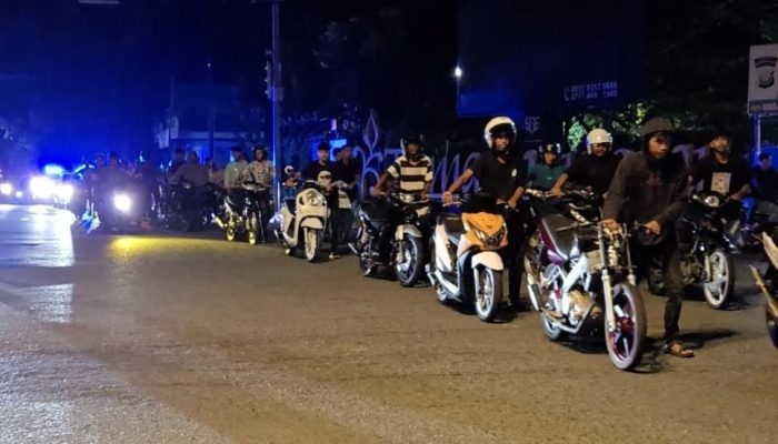 Satlantas Polresta Tanjungpinang Amankan Puluhan Pemotor Peserta Balap Liar