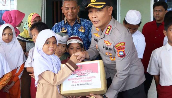 Songsong HUT Bhayangkara ke-79, Polresta Tanjungpinang Anjang Sana Ke Panti Asuhan